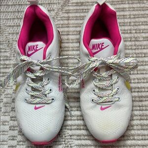 Nike Women's White and Pink Athletic Sneakers